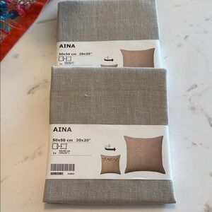 IKEA Gray Taupe Accent Pillows, a set of 2
